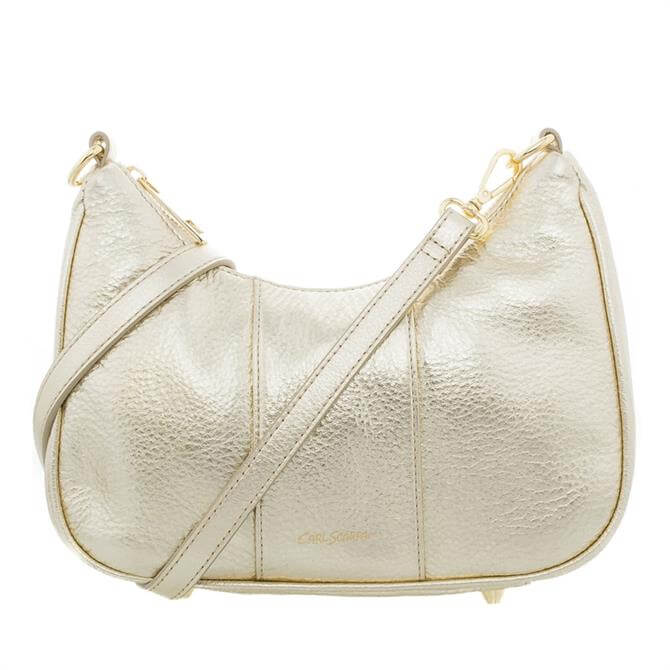 Carl Scarpa Halo Champagne Leather Shoulder Bag